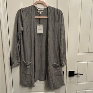 Blu Pepper Textured Gray Cardigan